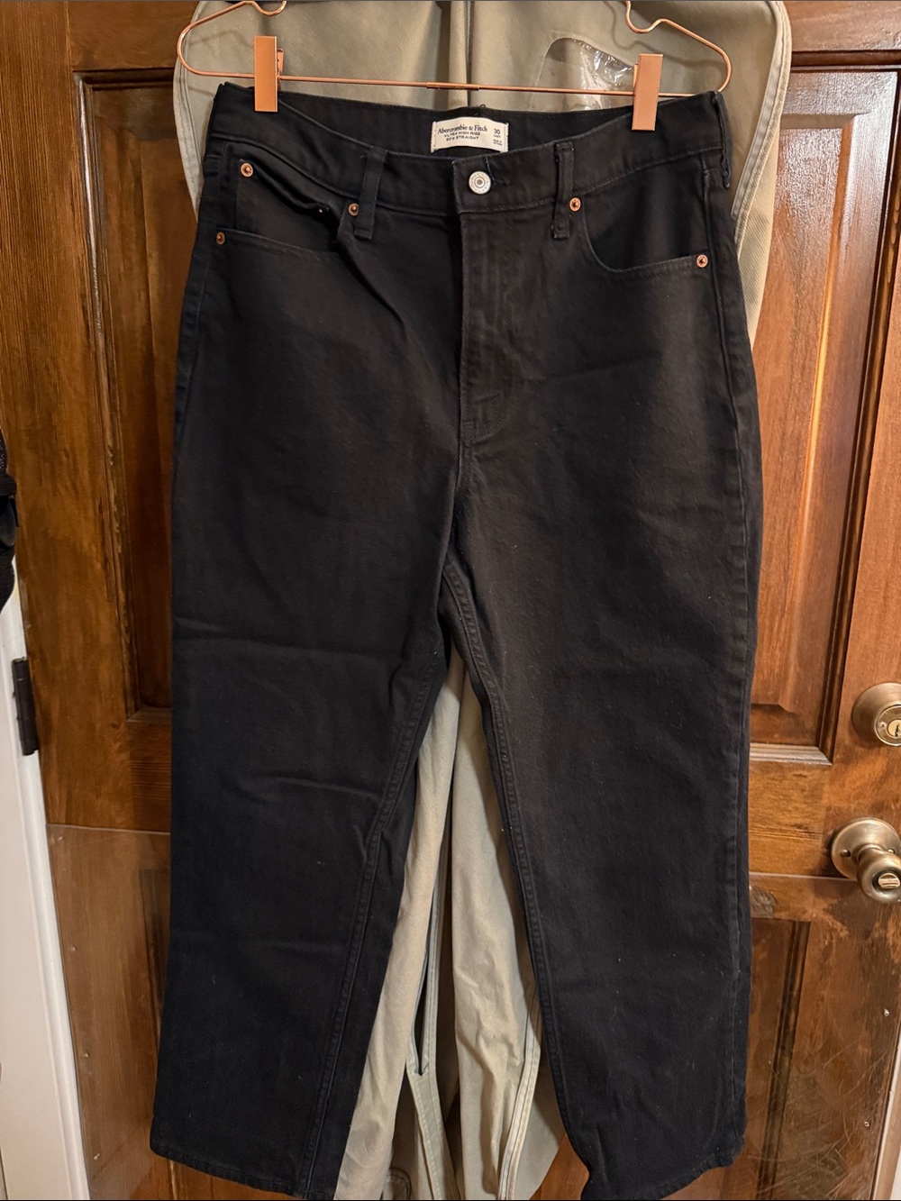 Abercrombie Curve Love 90s straight Black Jeans